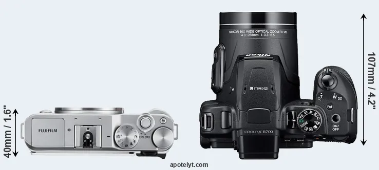 Compare X-A3 versus B700 top