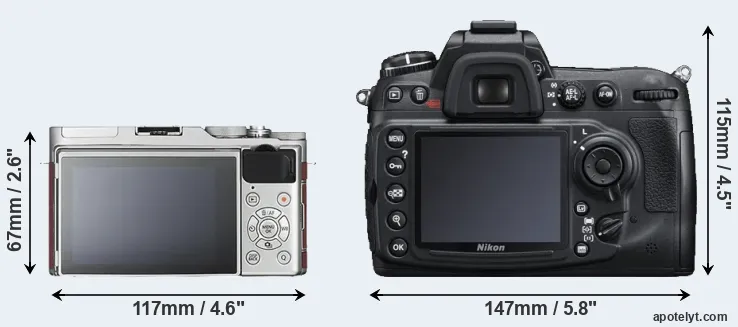 Comparison X-A3 or D300S rear