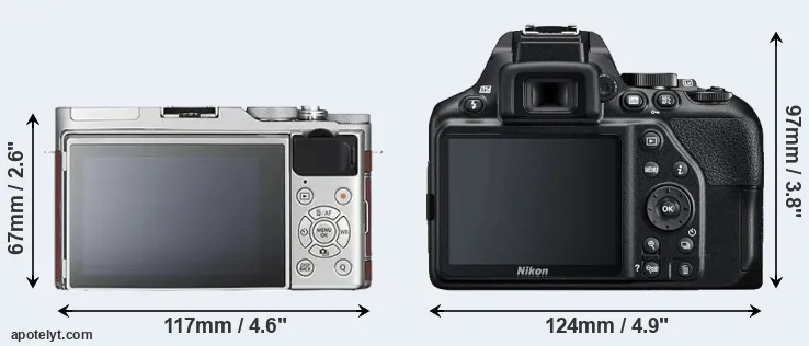 Comparison X-A3 or D3500 rear