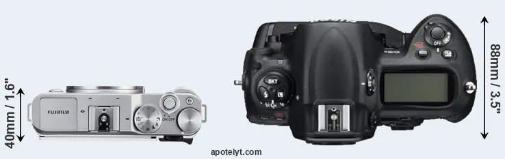 Compare X-A3 versus D3S top