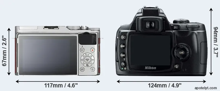 Comparison X-A3 or D40 rear