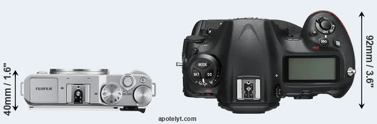 Compare X-A3 versus D5 top
