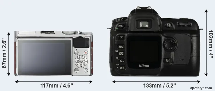 Comparison X-A3 or D50 rear
