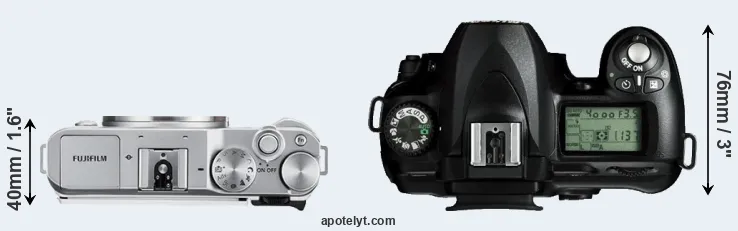 Compare X-A3 versus D50 top