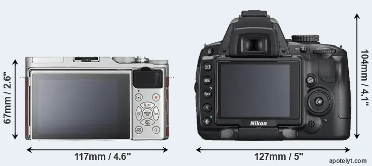 Comparison X-A3 or D5000 rear