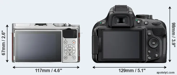 Comparison X-A3 or D5200 rear