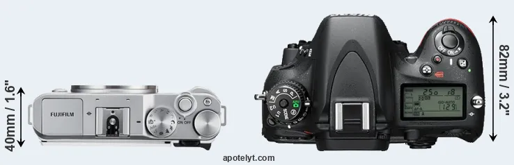 Compare X-A3 versus D610 top