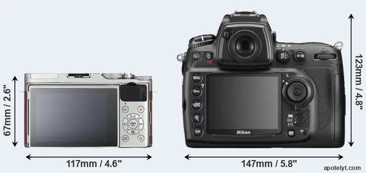 Comparison X-A3 or D700 rear