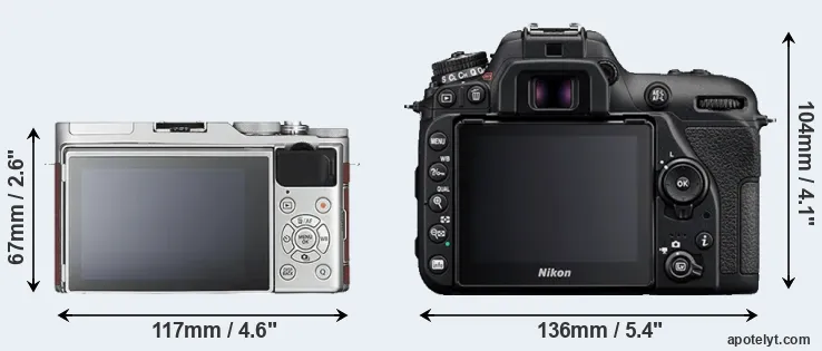 Comparison X-A3 or D7500 rear
