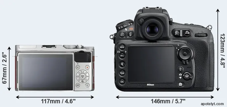Comparison X-A3 or D810 rear