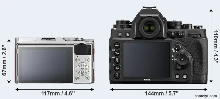 Comparison X-A3 or Df rear