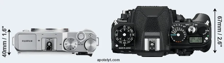 Compare X-A3 versus Df top