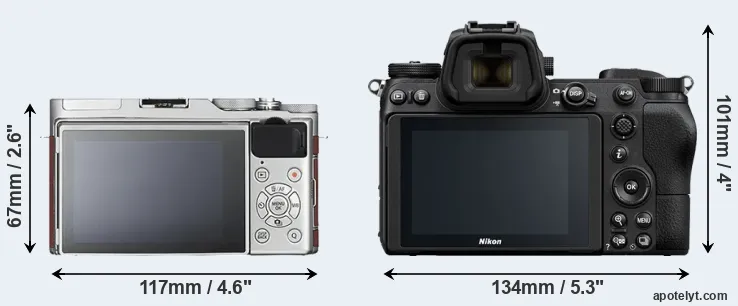 Comparison X-A3 or Z6 rear