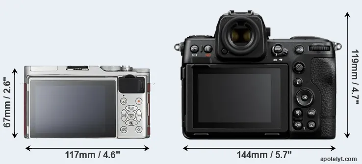 Comparison X-A3 or Z8 rear