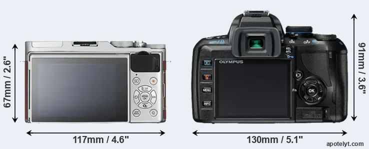 Comparison X-A3 or E-420 rear