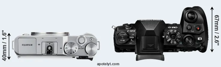Compare X-A3 versus E-M1 II top