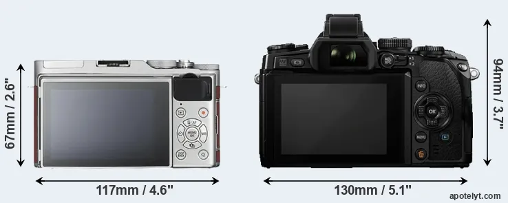 Comparison X-A3 or E-M1 rear