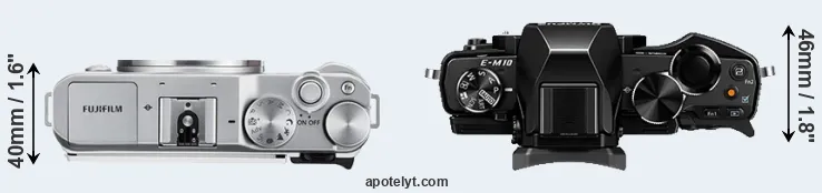 Compare X-A3 versus E-M10 top