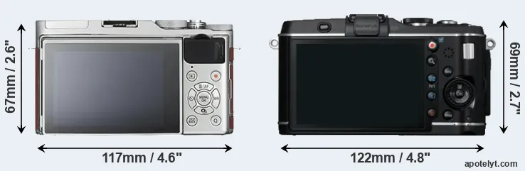 Comparison X-A3 or E-P3 rear