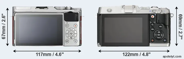 Comparison X-A3 or E-P5 rear