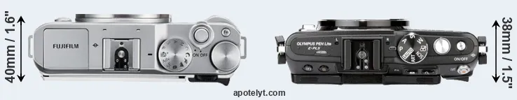 Compare X-A3 versus E-PL5 top