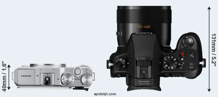 Compare X-A3 versus FZ1000 top