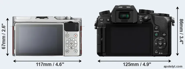 Comparison X-A3 or G7 rear