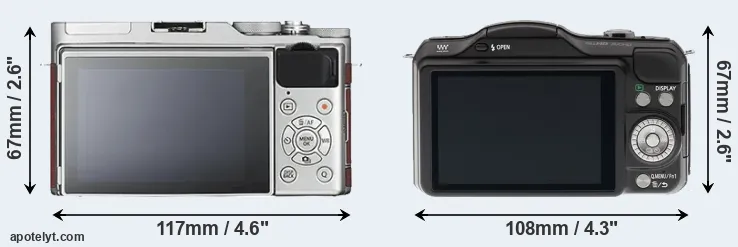 Comparison X-A3 or GF5 rear