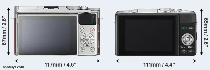 Comparison X-A3 or GF6 rear