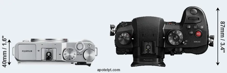 Compare X-A3 versus GH5s top