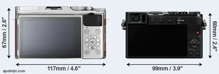 Comparison X-A3 or GM5 rear