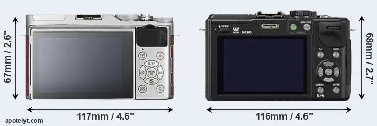 Comparison X-A3 or GX1 rear