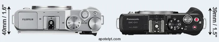 Compare X-A3 versus GX1 top