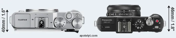 Compare X-A3 versus LX7 top