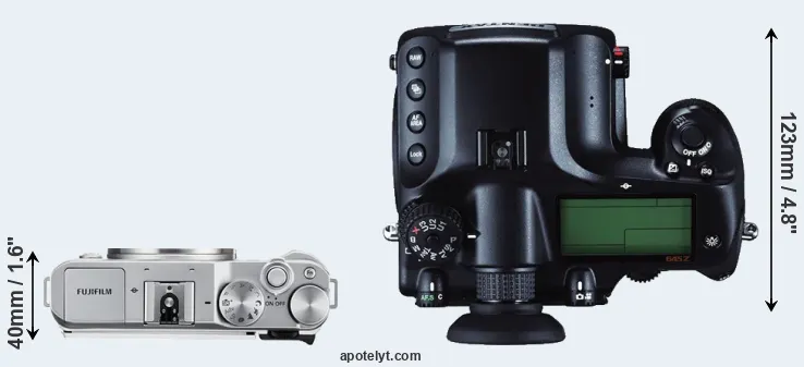Compare X-A3 versus 645Z top