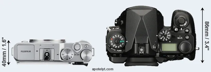 Compare X-A3 versus K-1 top