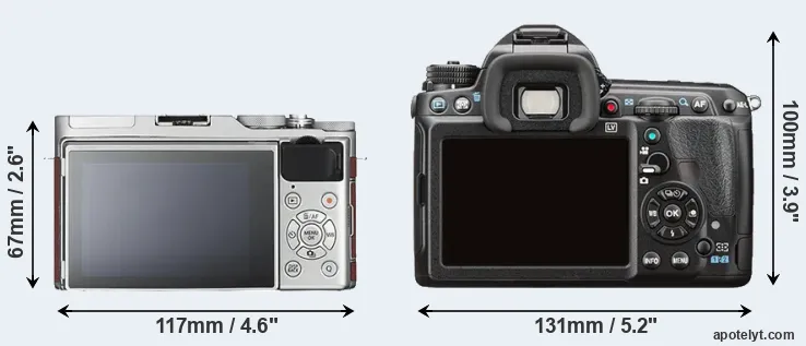Comparison X-A3 or K-3 II rear