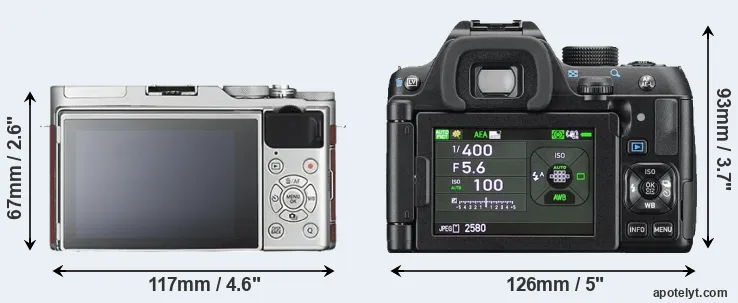 Comparison X-A3 or K-70 rear