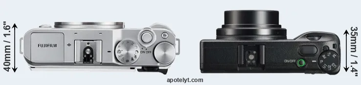 Compare X-A3 versus GR IIIx top