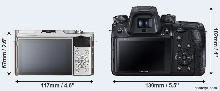 Comparison X-A3 or NX1 rear