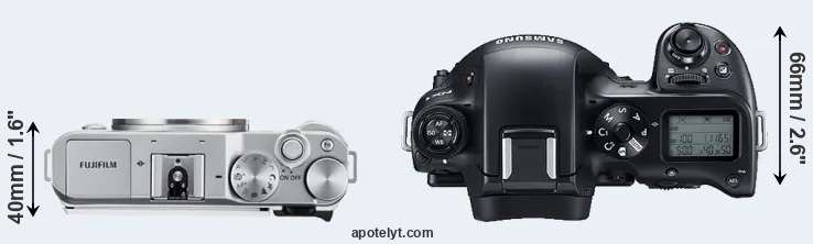 Compare X-A3 versus NX1 top