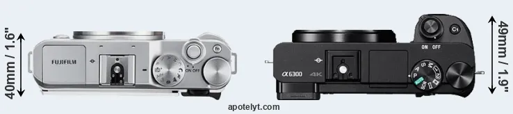 Compare X-A3 versus A6300 top