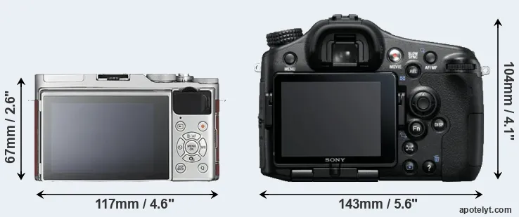 Comparison X-A3 or A77 rear