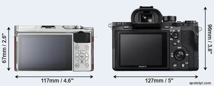 Comparison X-A3 or A7R II rear