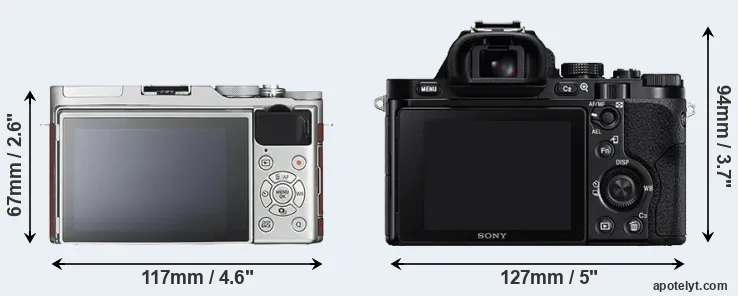 Comparison X-A3 or A7R rear
