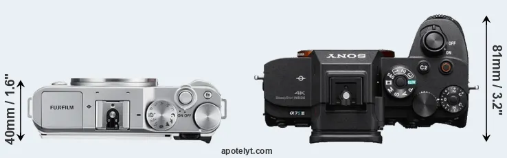 Compare X-A3 versus A7S III top