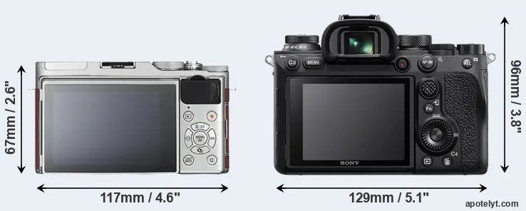 Comparison X-A3 or A9 II rear