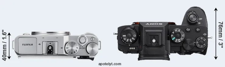 Compare X-A3 versus A9 II top