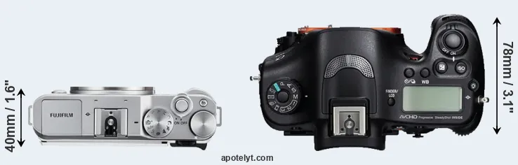Compare X-A3 versus A99 top