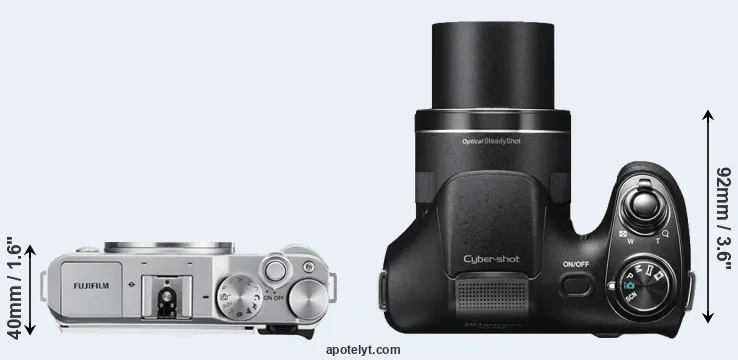 Compare X-A3 versus H300 top